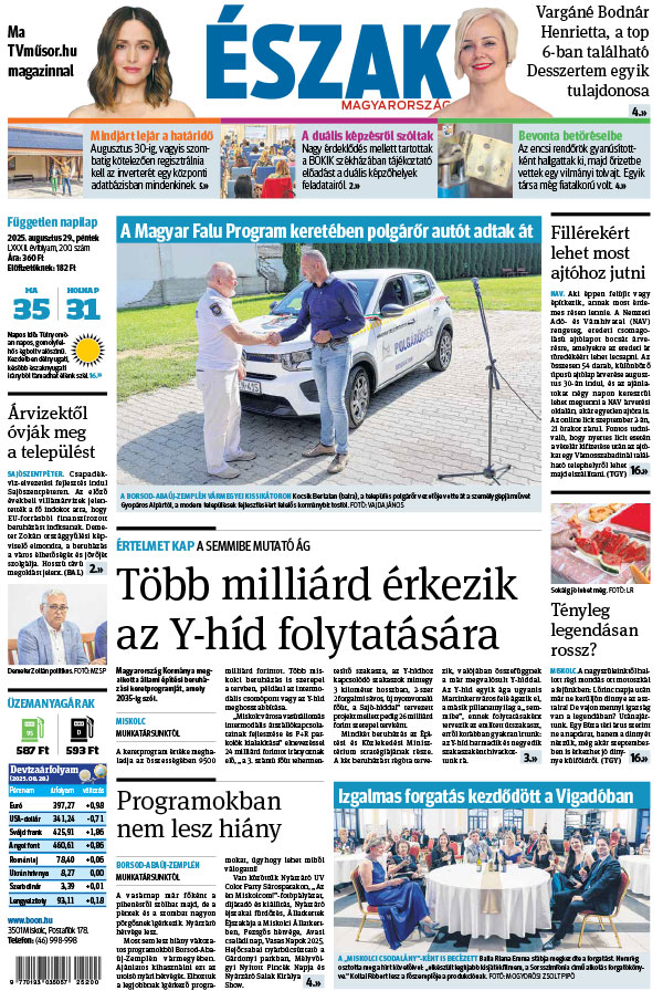 Lapszám: 2025.08.29. + MELLÉKLET