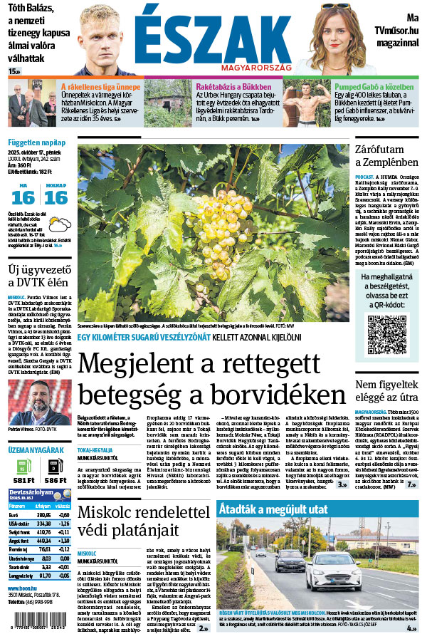 Lapszám: 2025.10.17. + MELLÉKLET