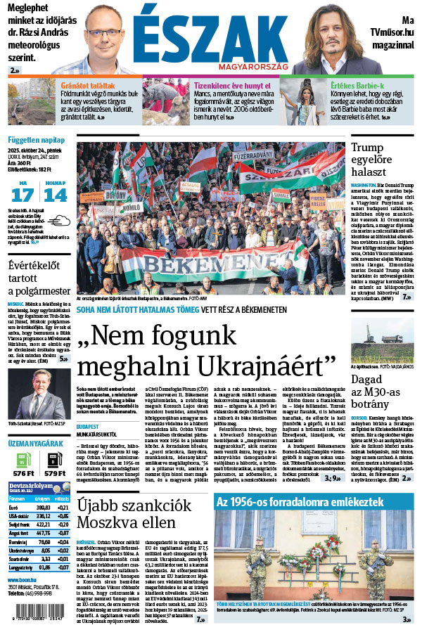 Lapszám: 2025.10.24. + MELLÉKLET