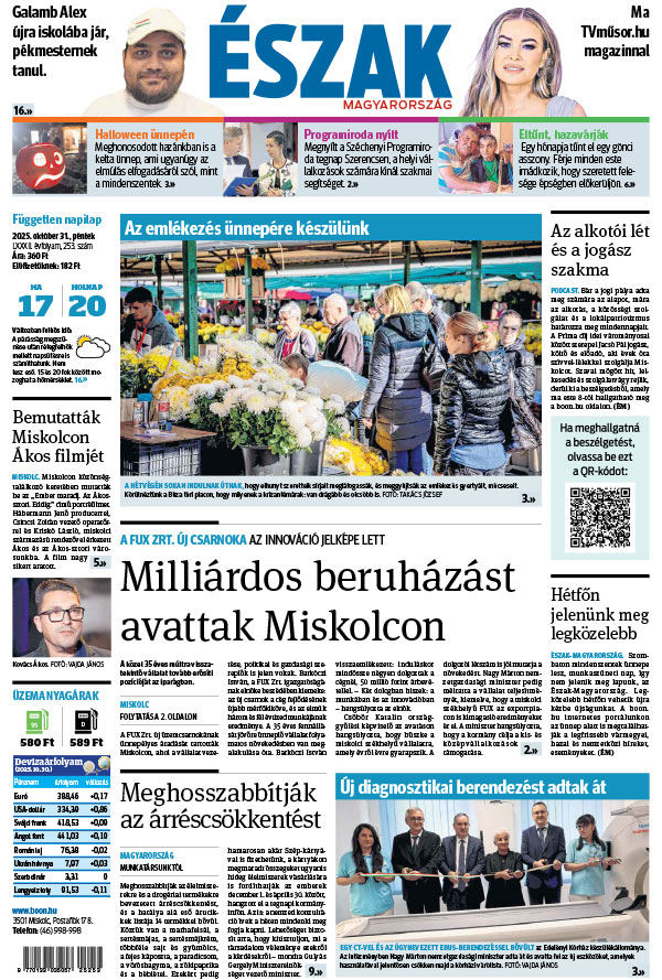 Lapszám: 2025.10.31. + MELLÉKLET