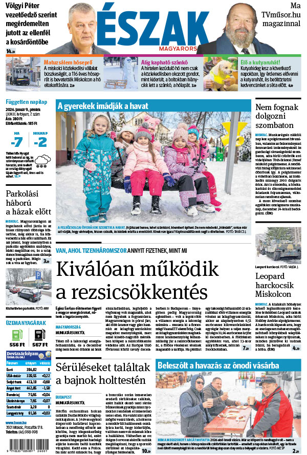 Lapszám: 2026. 01. 09. + MELLÉKLET