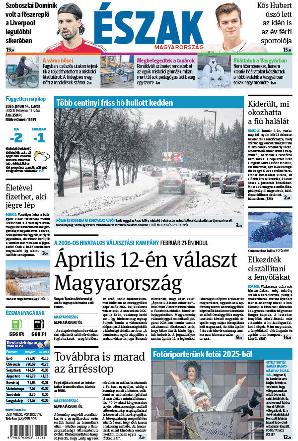 Lapszám: 2026. 01. 14.