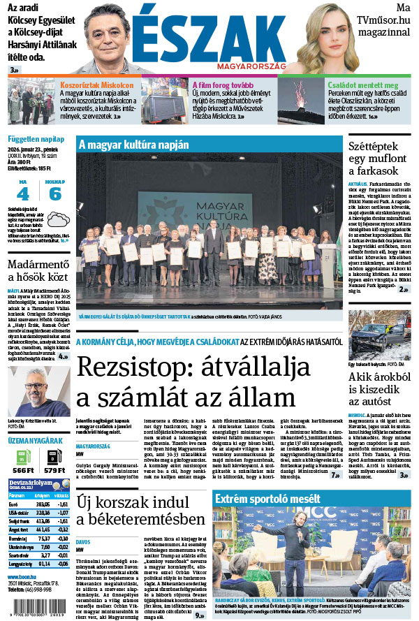 Lapszám: 2026. 01. 23. + MELLÉKLET