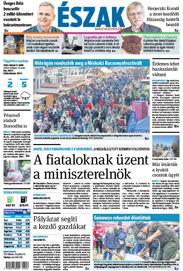 Lapszám: 2026. 02. 09.