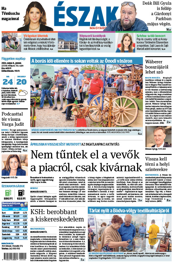 Lapszám: 2026. 05. 08. + MELLÉKLET