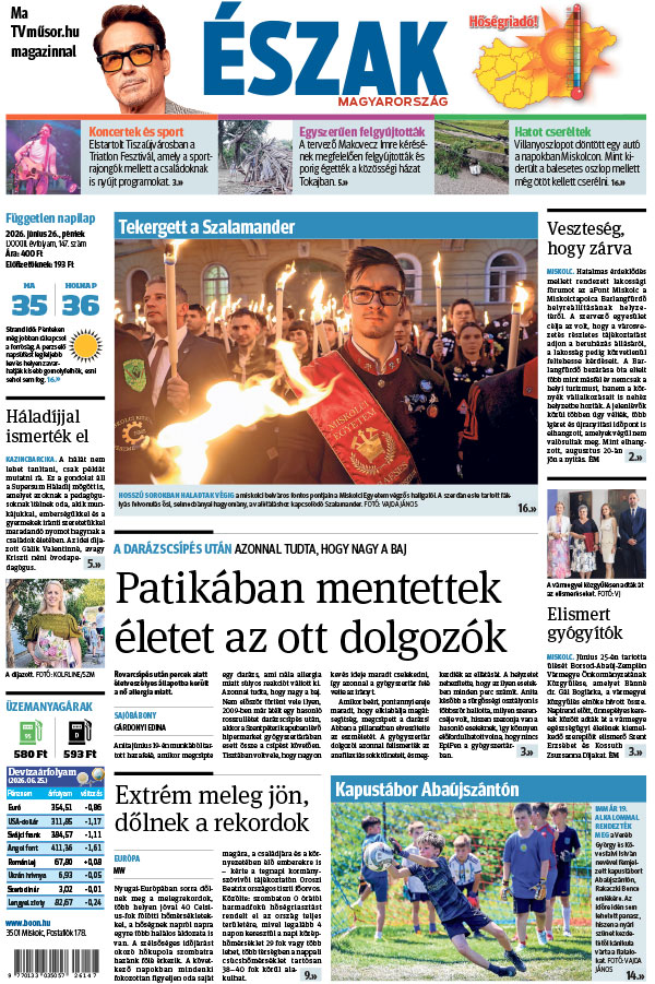 Lapszám: 2026. 06. 26. + MELLÉKLET