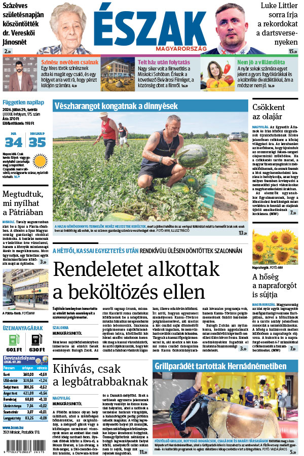 Lapszám: 2026. 07. 29.